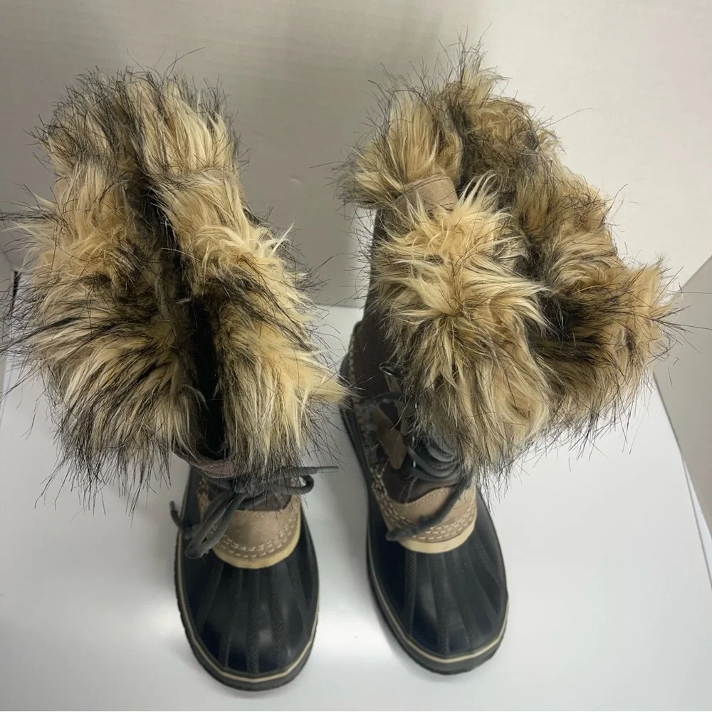 Sorel Joan of Arctic Faux Fur Winter Boots Sz 8 - Picture 4 of 13